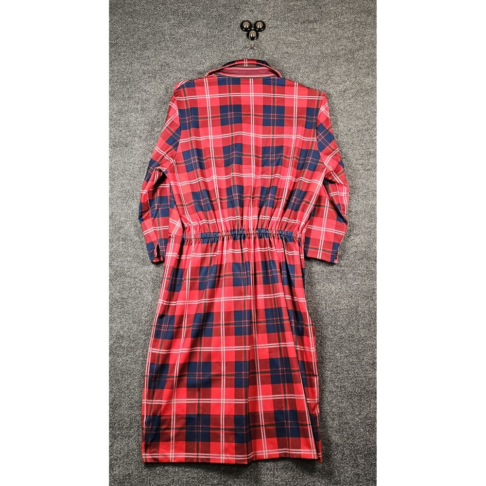 Gretchen Scott Twist & Shout Dress in Middleton Plaid Red Size 18 Diva Collared - Picture 5 of 8